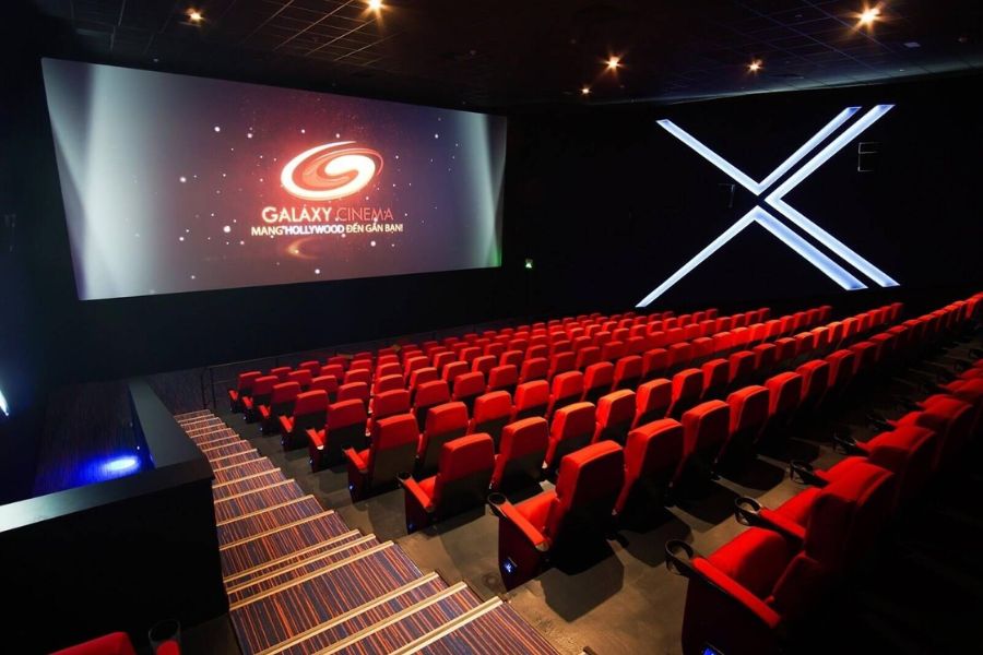 catching a new movie at the cinema with tickets priced from 45000 to 70000 VND