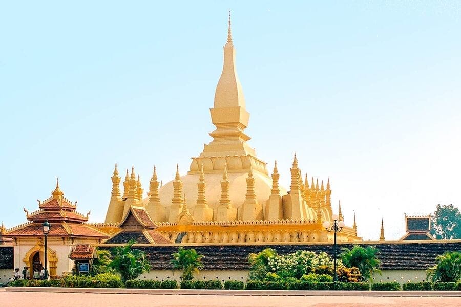 Pha That Luong, a symbolic Buddhist construction in Vientiane