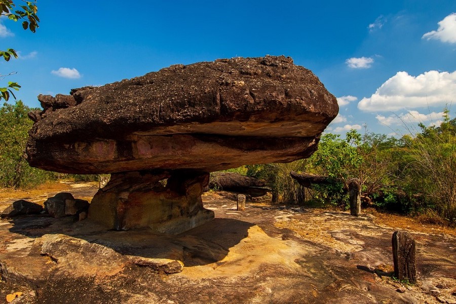 Sima stone in Phu Phrabat Historical Park