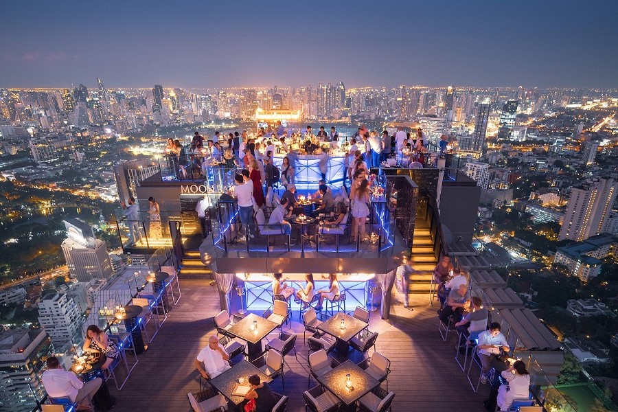 Rooftop bars offer a stunning panoramic view of the city