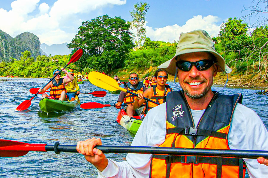 Kayaking at Nam Song River