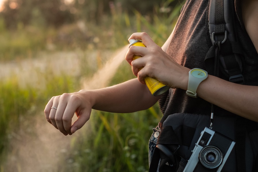Use insect repellent when visiting parks
