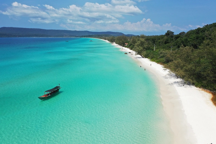 Koh Rong, a southern island renowned for its turquoise waters