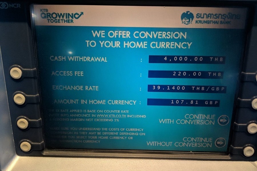 Choose the option “without conversion” to save money