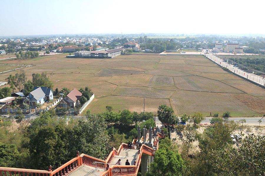 Ta Pa Pagoda sits atop Ta Pa Hill in Tri Ton District of An Giang Province
