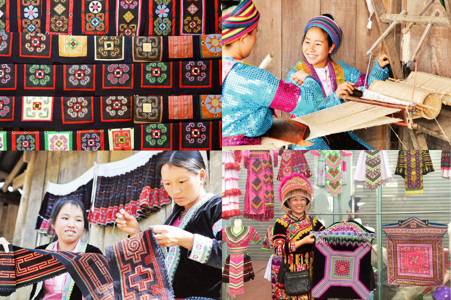 The Hmong people of Ha Giang are renowned for their intricately hand-embroidered brocade clothing