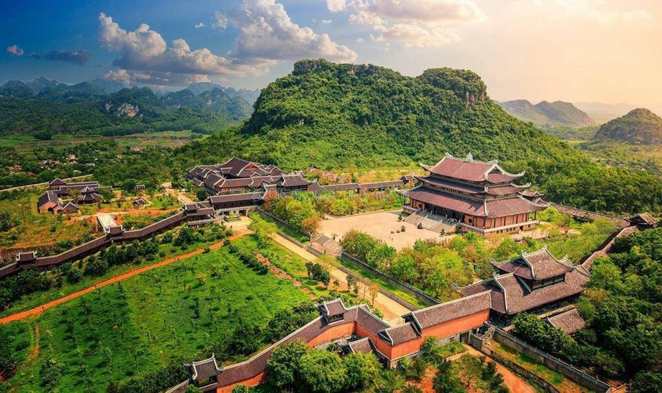 Bai Dinh pagoda from above