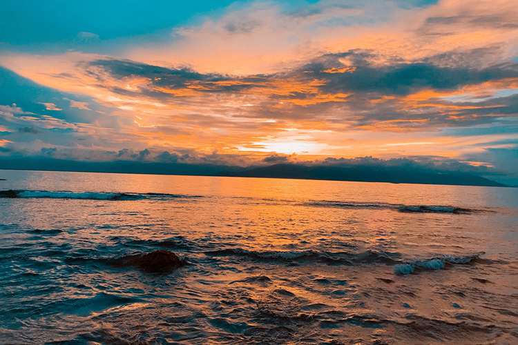 Gala Beach offers a tranquil setting where visitors can enjoy the natural beauty of the island