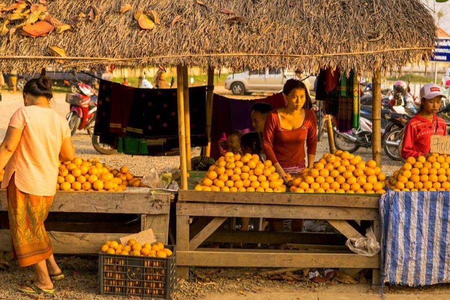 Houayxay, Bokeo province  is famous for its variety of tropical fruits