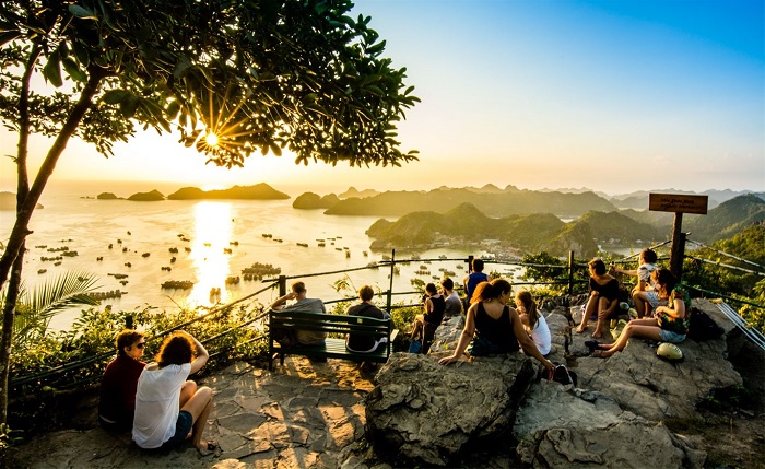 The stunning sunset view at Cannon Fort