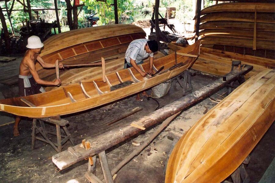 Boat-making village near Nga Bay