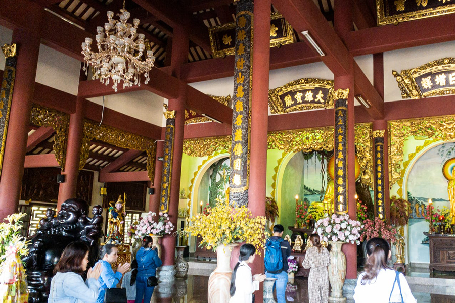 Ceremonial activities at Linh Ung Pagoda are likely to include a range of religious rituals, ceremonies, and events that are integral to the practice of Buddhism