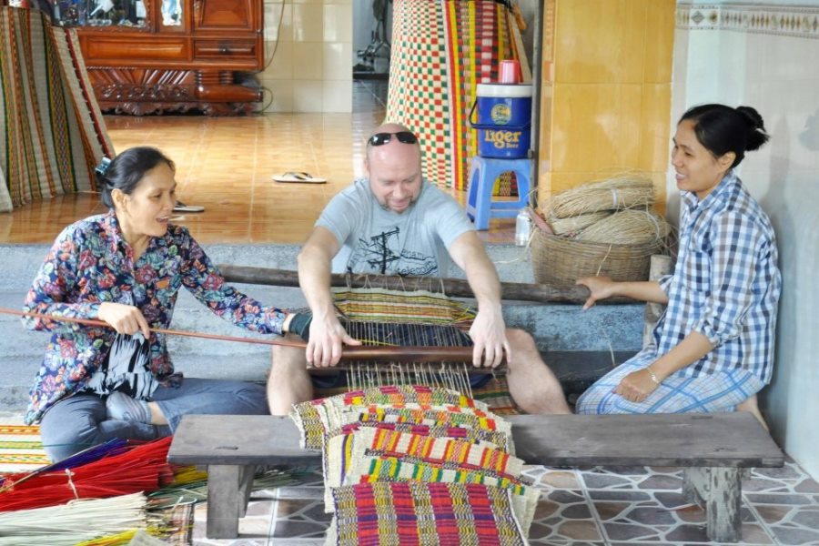 Making Mats with Locals (Source: Vietnaplus)