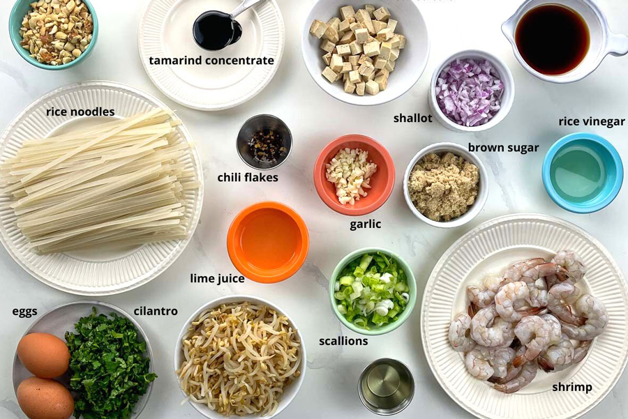 ingredients of Pad Thai