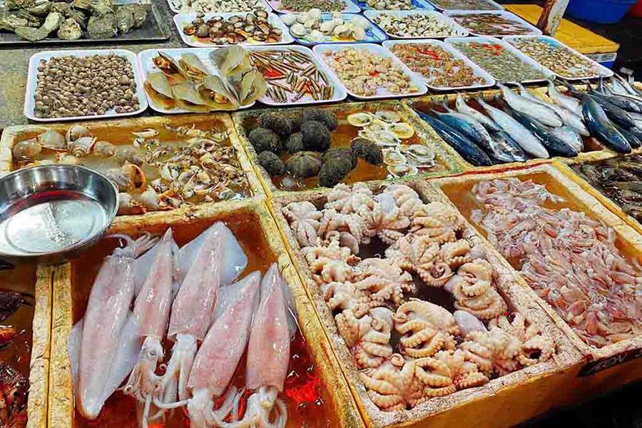 Seafood at Ho Coc Beach