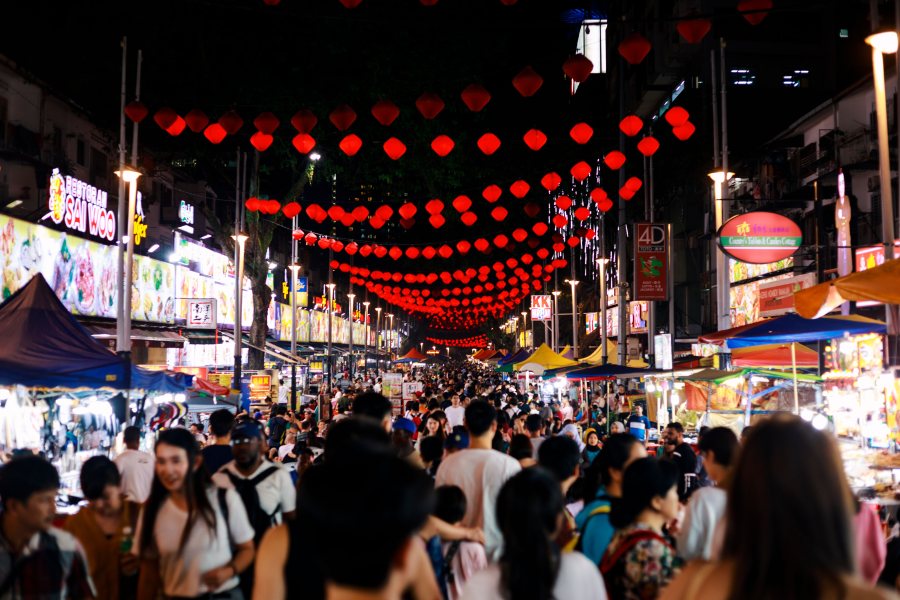 Kuala Lumpur Food Streets Jalan Alor at night