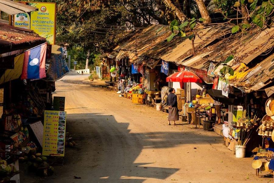 Explore local villages nearby Kuang Si Falls