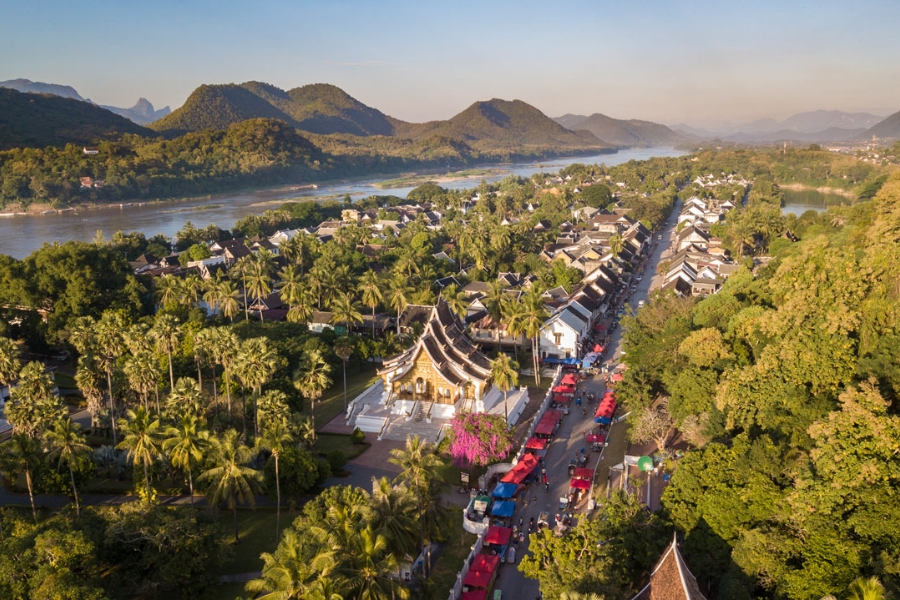 Luang Prabang has a vivid green colour, especially in summer