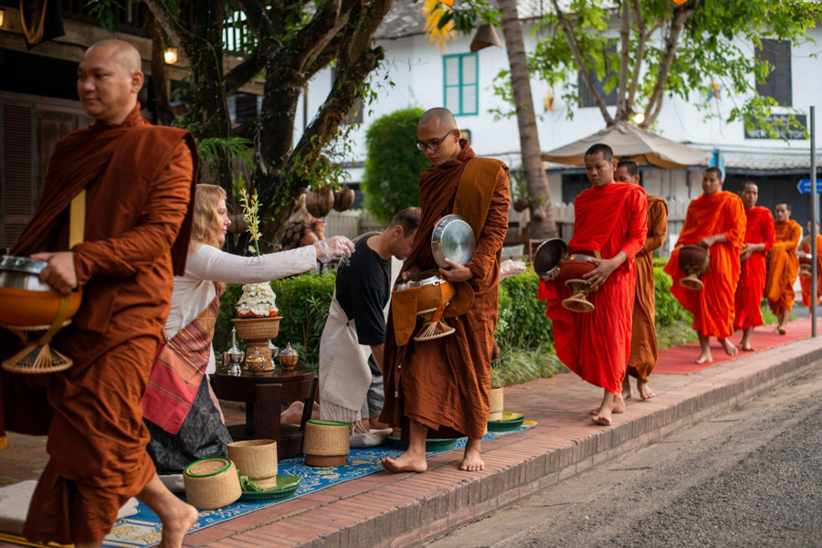 Alms giving