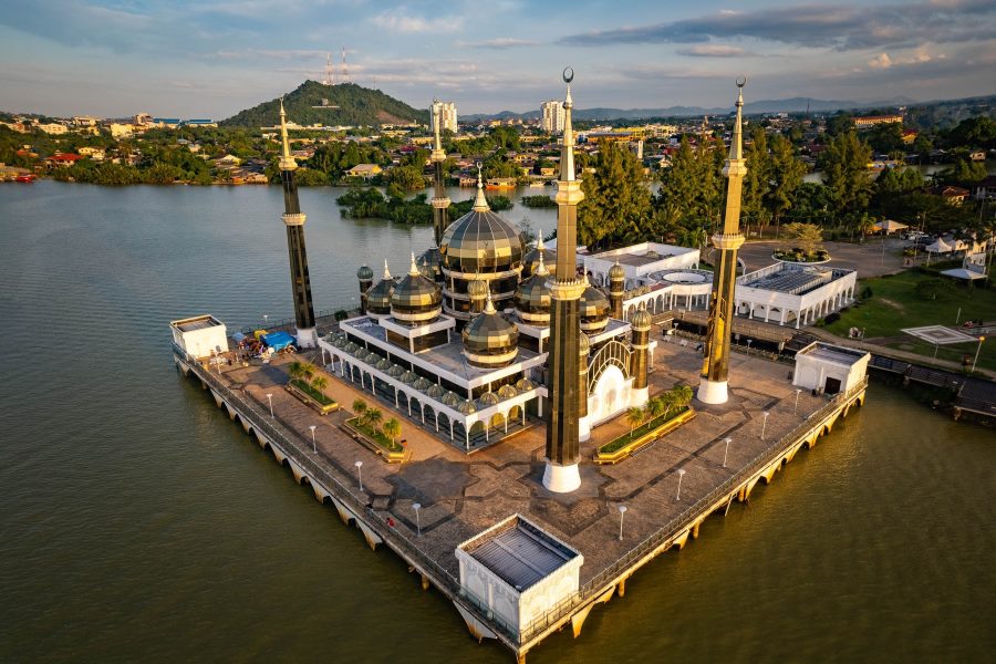 Created out of steel and glass, the mosque is unlike any other in the world