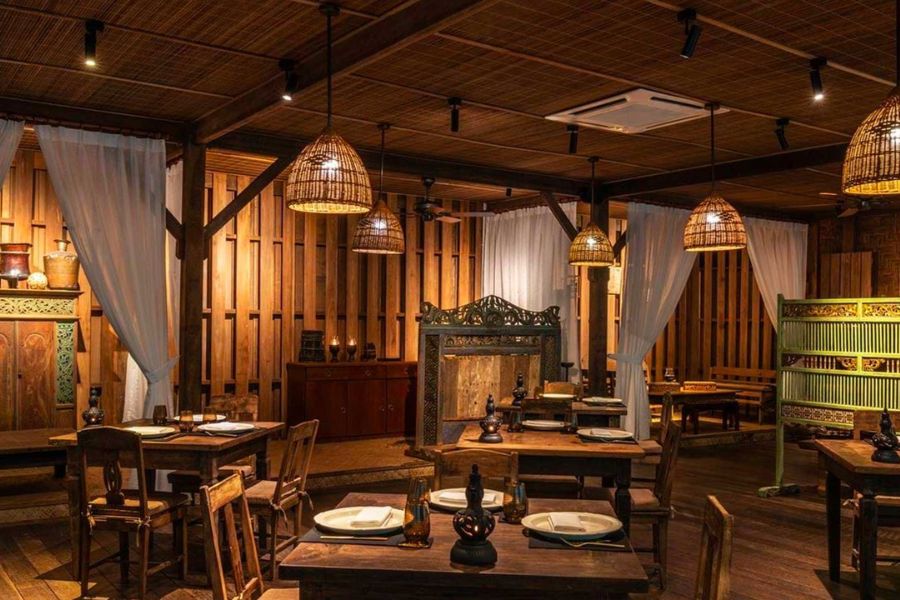 The dining room at the Datai Langkawi 