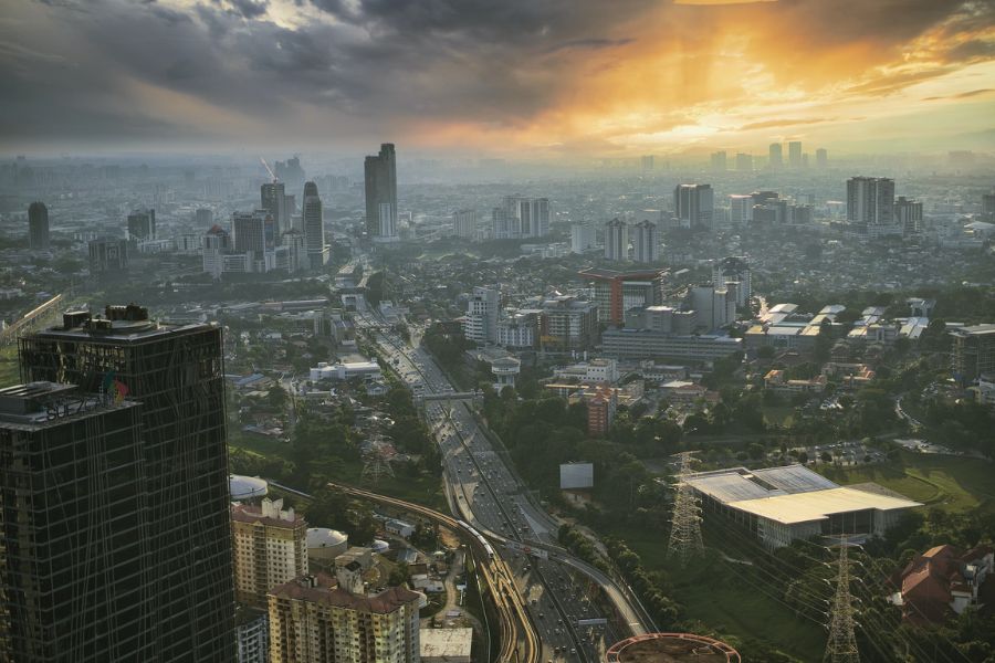 Amazing view of Petaling Jaya from above 