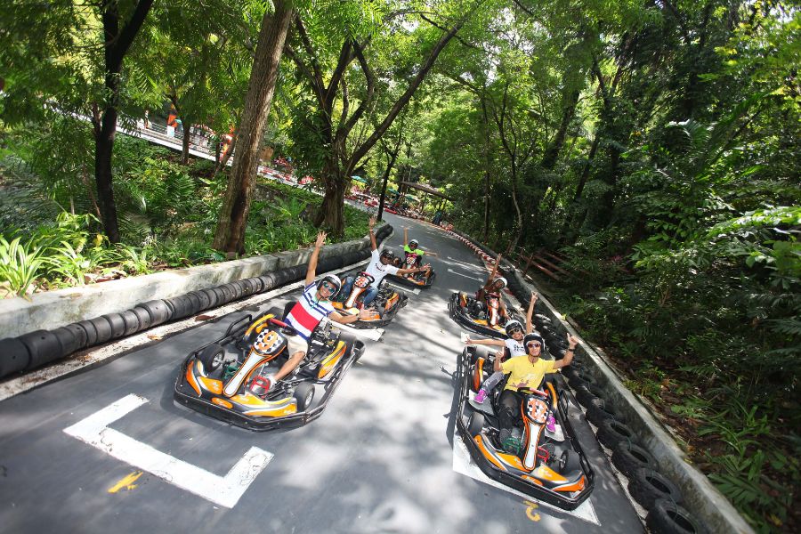 Kart ride at the park 