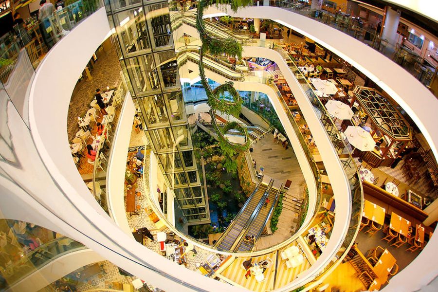 Inside of the EmQuartier