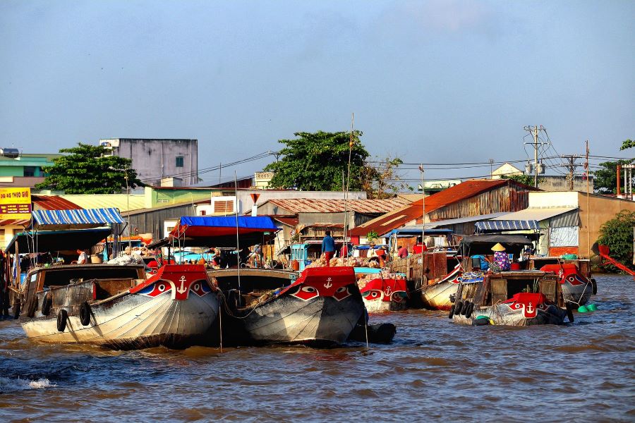 Mekong Delta floating village