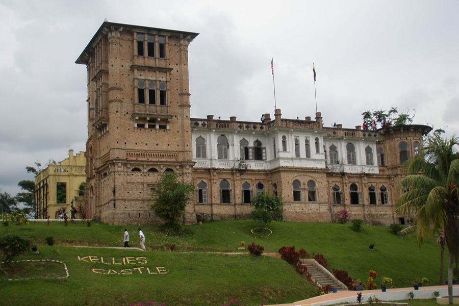 The front view of the castle