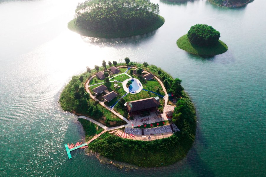 A homestay on one of the islands in Thac Ba Lake