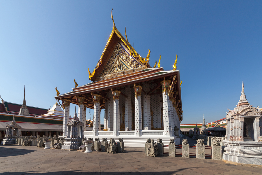 The ubosot at Wat Arun is a significant structure within the temple complex, serving as the ordination hall where important religious ceremonies and rituals take place