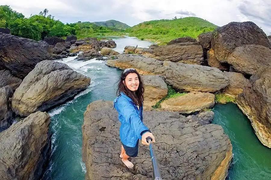 Trekking Three Layers Waterfall