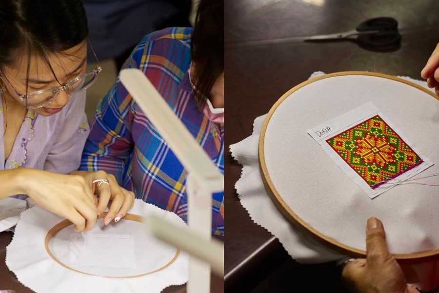 Manek appears in Malaysia’s cultural tapestry as a delicate bead embroidery art