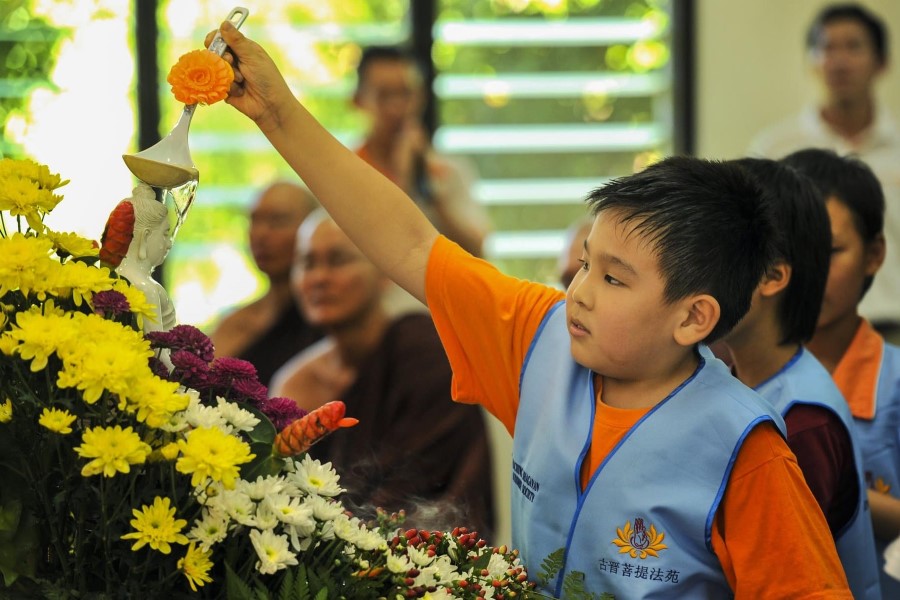 The monks recite Buddha's illuminating teachings on Vesak Day 2025