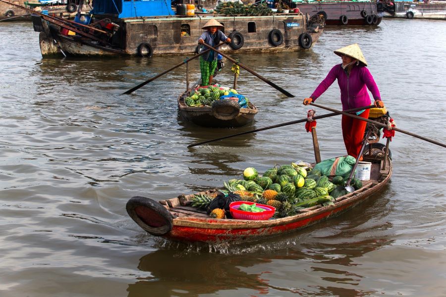 Vietnamese floating market