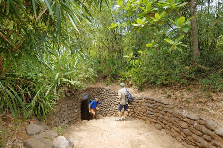 Three levels of Vinh Moc Tunnel