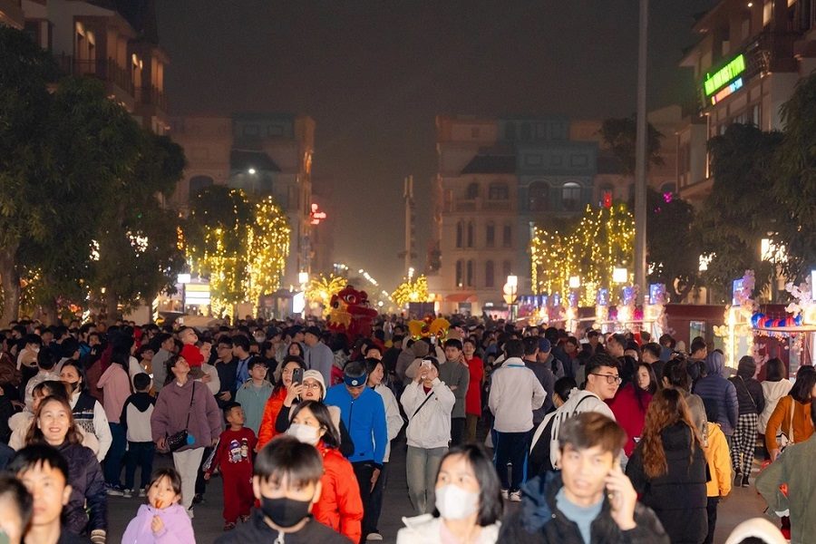 A space for people hanging out and enjoying New Year atmosphere
