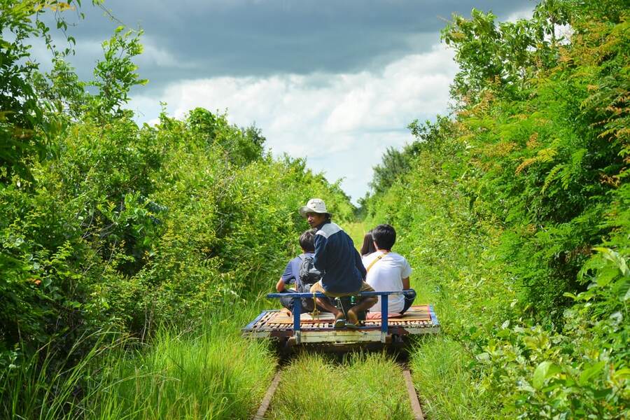 Bamboo train in Battambang