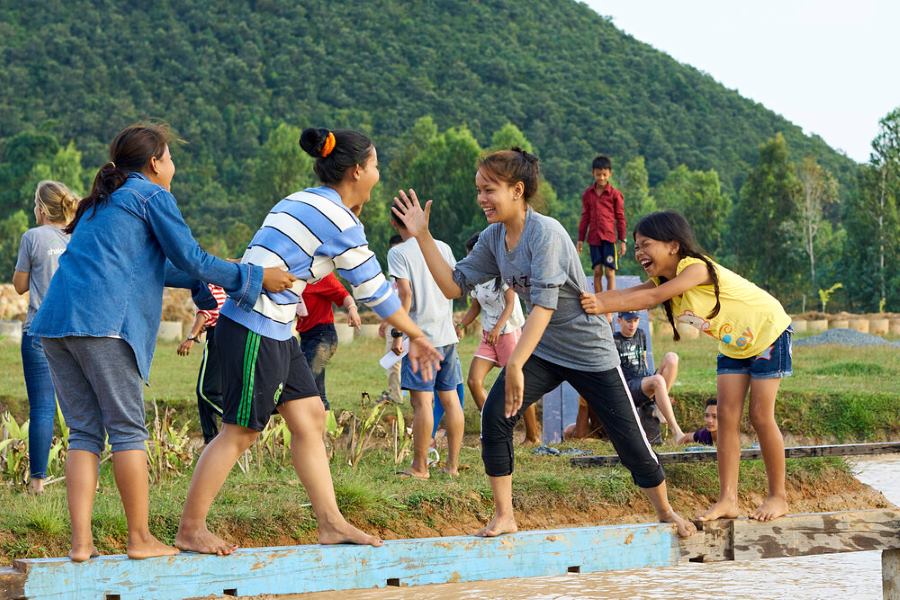 The Water Obstacle Course combines fun and fitness in a little friendly competition