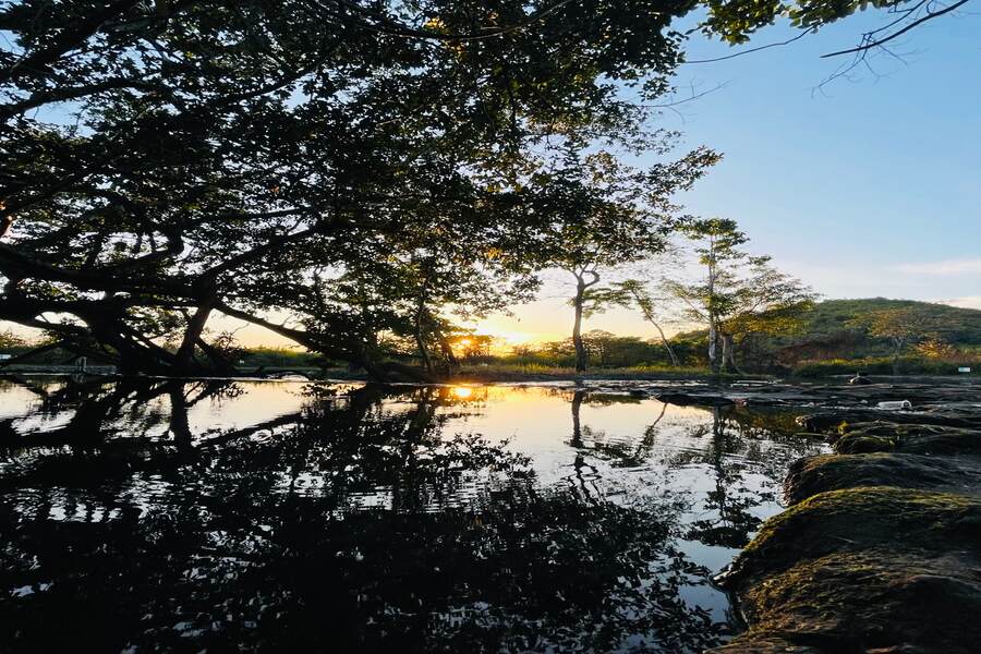 Cay Si Stream is poetically beautiful in the sunset. Source: VTVGO.VN