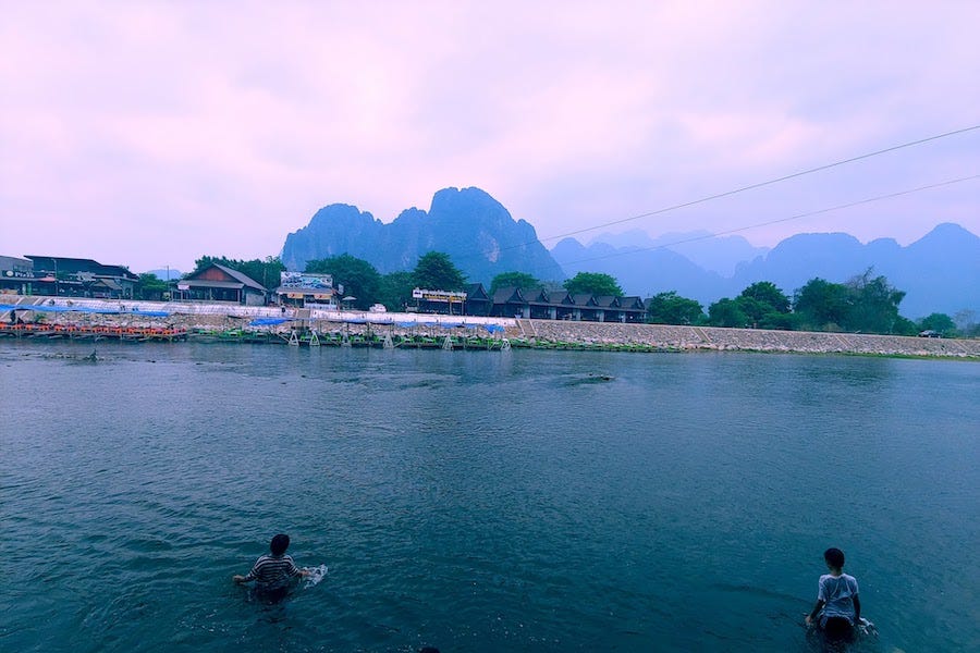 The night in Vang Vieng