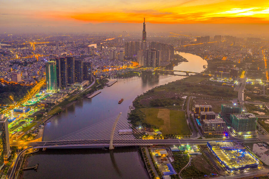 Ho Chi Minh City as seen from above