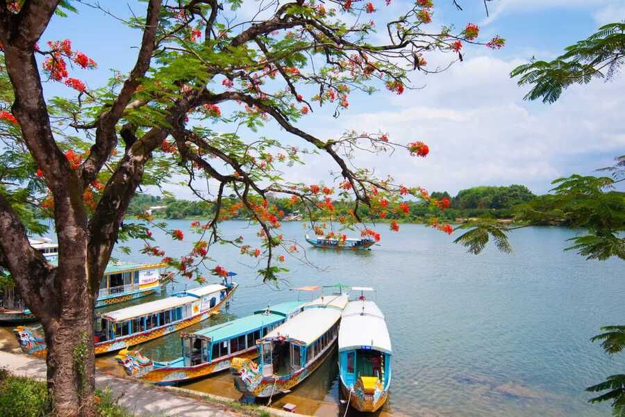 On the banks of Huong River