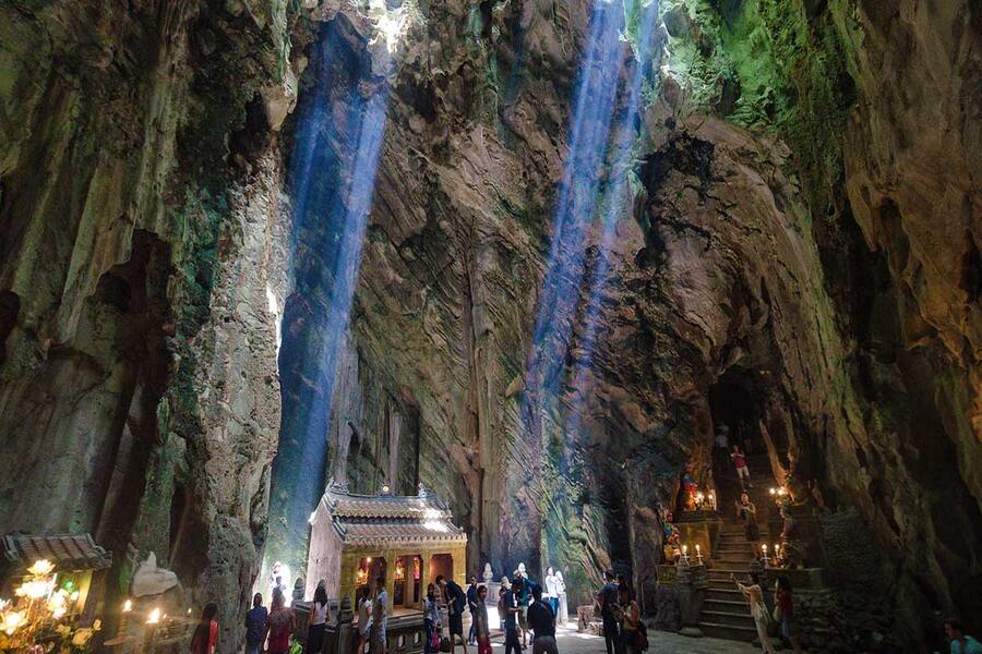 Hidden within the mountain lies a mysterious cave