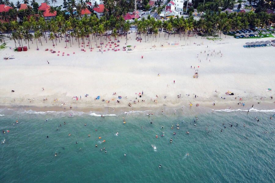 Cua Dai Beach viewed from above