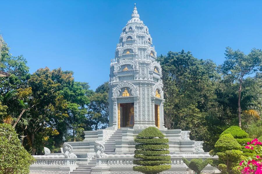 Each side of the Stupa is designed to be similar and symmetrical to each other