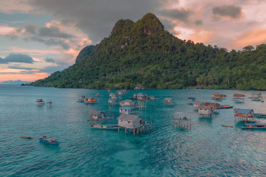 Beach Houses in Borneo Island 