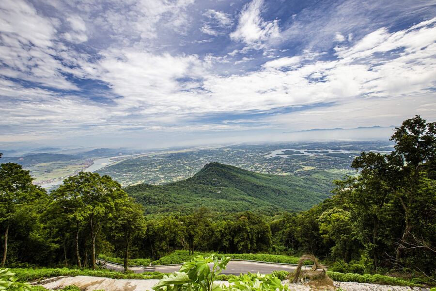 Ba Vi Mountains and Hanoi city in the far distance. Photo: Ba Vi National Park