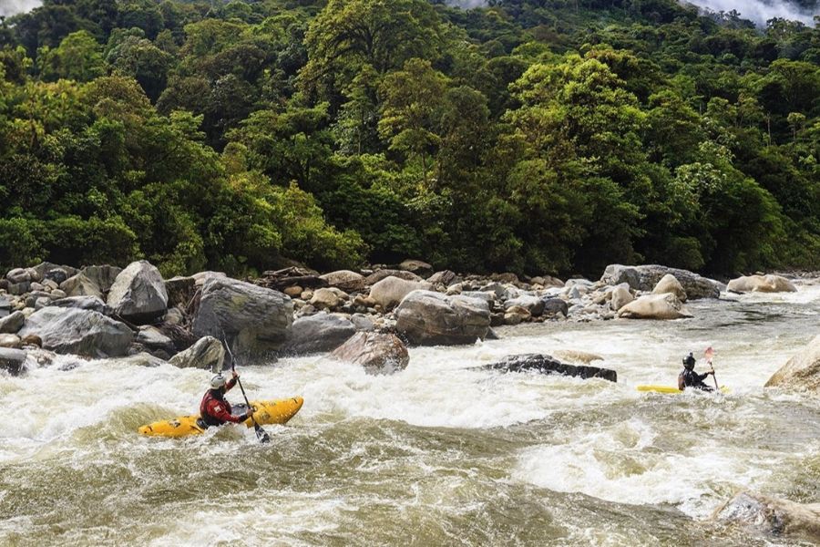 Kayaking through the Mekong River
